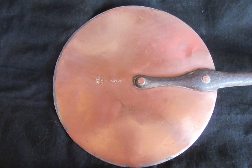 Ancien Couvercle Casserole Cuivre J Gaillard Paris  diam 24.7 CMS — photo 4