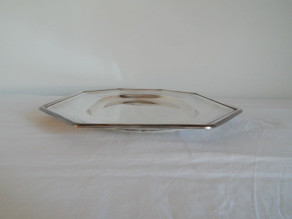 ANCIEN PLAT Art Déco en Métal Argenté GALLIA — photo 6