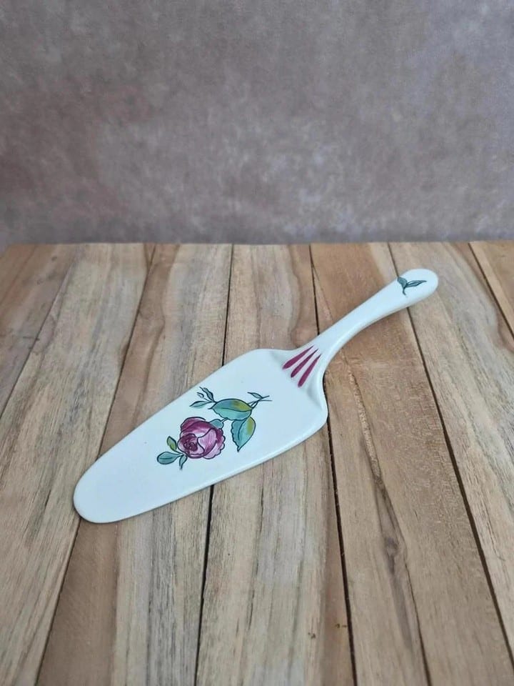 Pelle à tarte ancienne Gien modèle Strasbourg – faïence peinte main