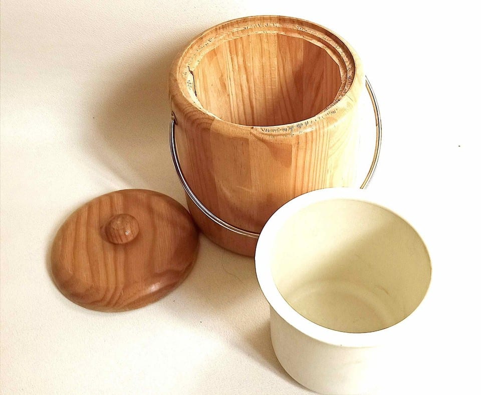 Seau à glace bois style scandinave Années 70 — photo 8