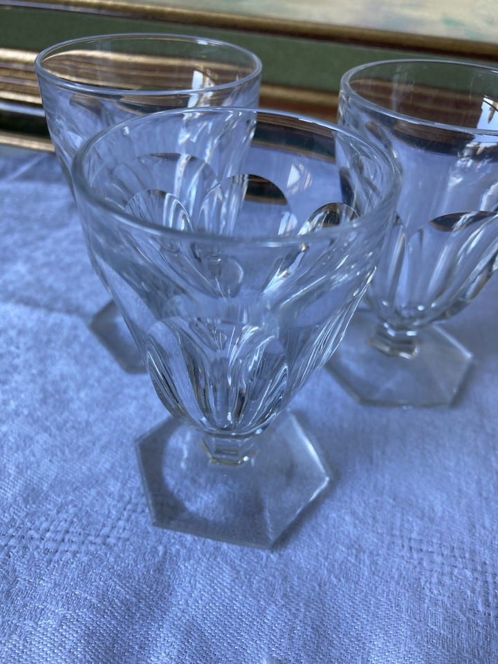 Verres en cristal Baccarat, modèle Bourbon, Art Déco — foto 7