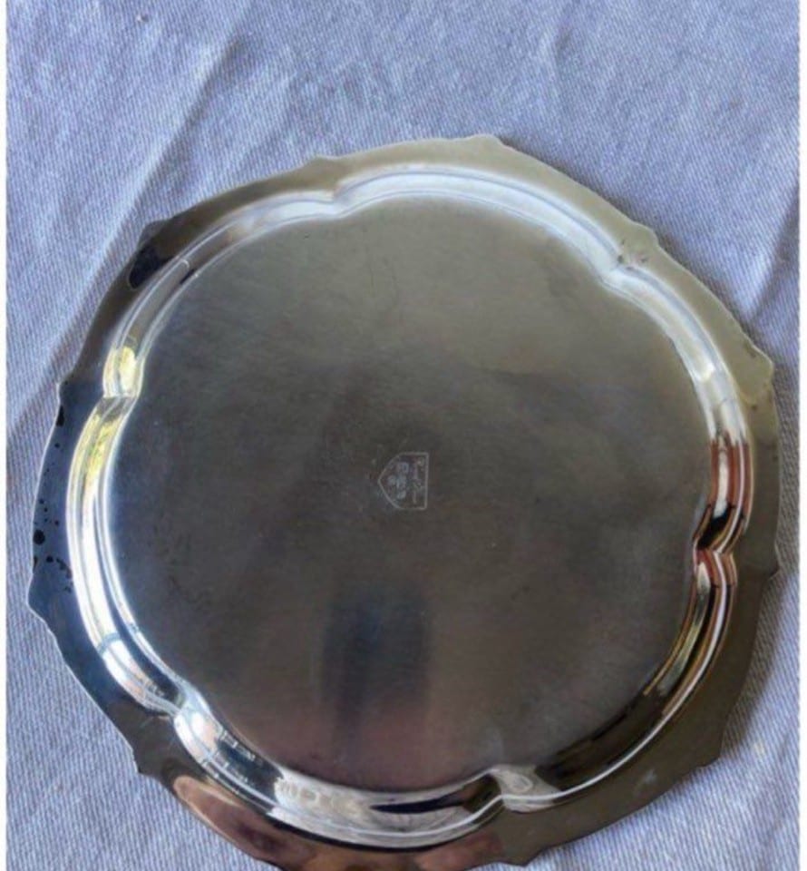 Plat en métal argenté, poinçons anglais — foto 3