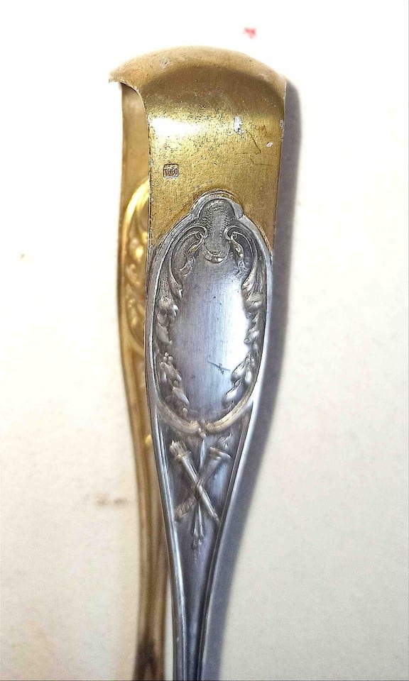 Pince à sucre argent et vermeil Hauteur 13,5 cm Début XXème — photo 8