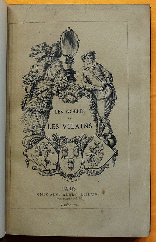 Livre Alphonse Chassant 1857 NOBLES ET VILAINS DU TEMPS PASSÉ Reliure Canape — photo 2