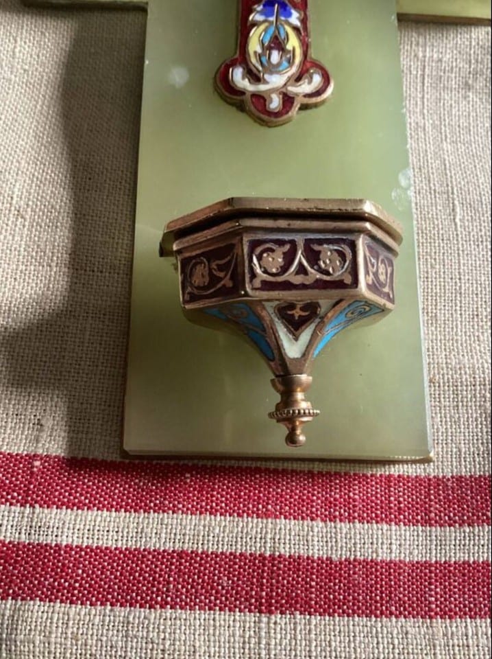 Bénitier en émaux cloisonnés XIXème — Foto 5