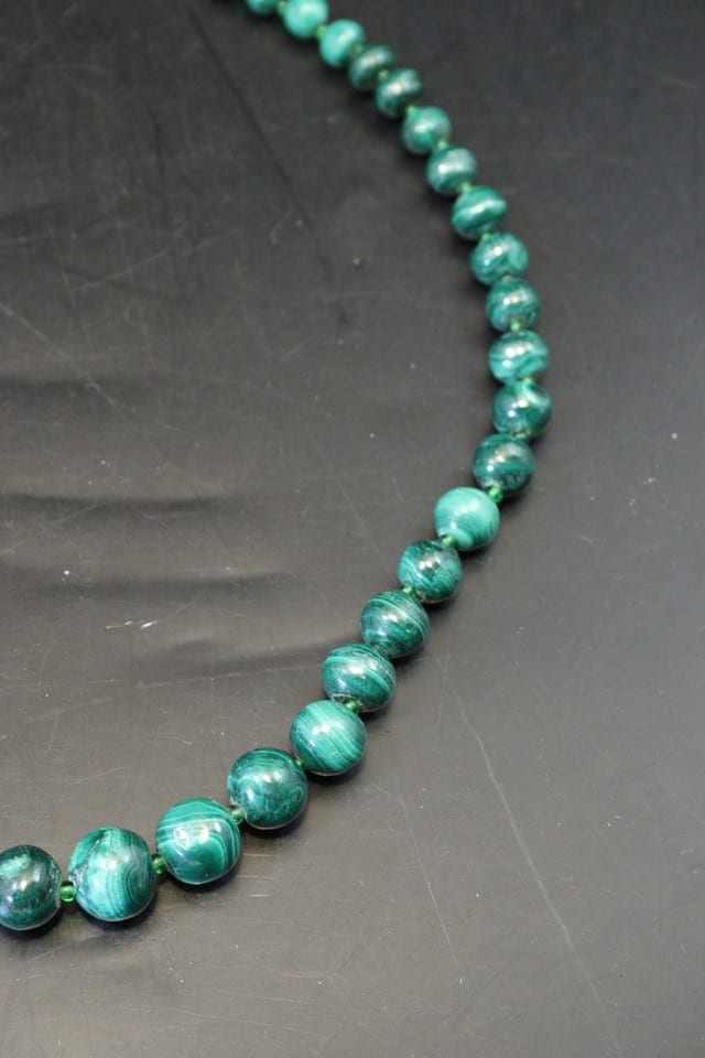 Collier ancien vintage pierre Malachite — foto 7