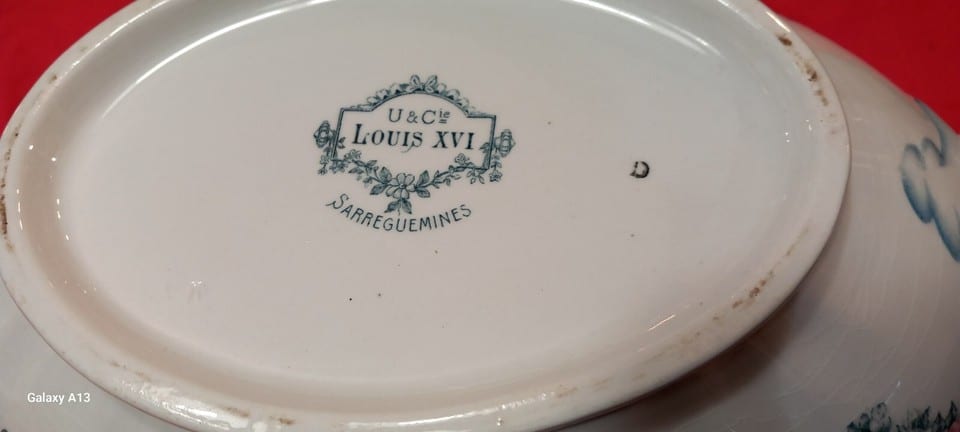 sarreguemines- Soupière avec couvercle Louis XVI Bleue ou legumiers — photo 7