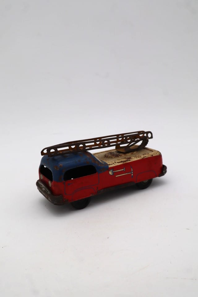 Charles Rossignol camion de pompiers ancien en tôle lithographiée-grande échelle — photo 4