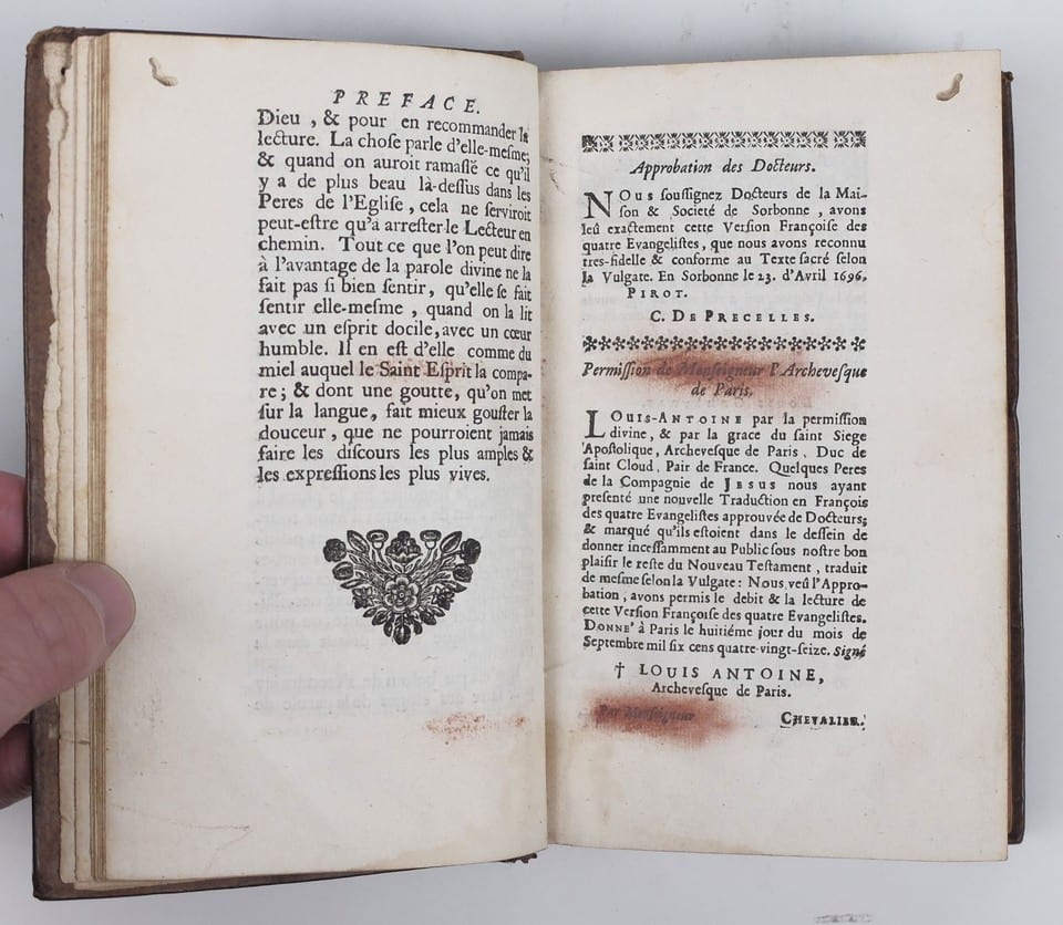 Livre ancien 1698 LE NOUVEAU TESTAMENT, Évangiles Jésuite Vulgate Louis Josse — photo 3
