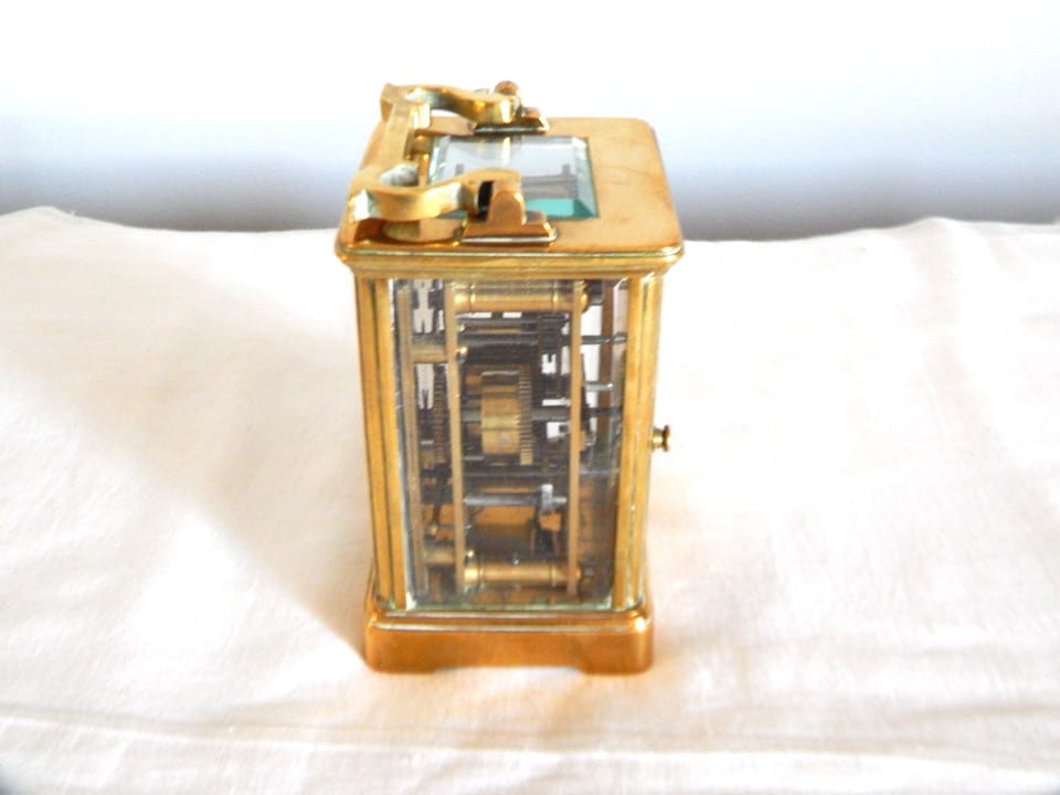 ANCIENNE PENDULE Réveil D'OFFICIER en LAITON — photo 5