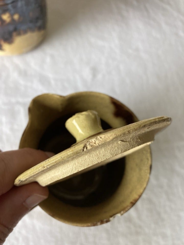 Lot de 4 pichets en terre cuite émaillée Dieulefit, fin XIXème — photo 6