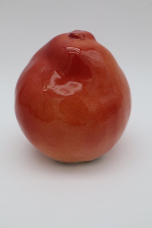 Tirelire à casser céramique poire - vintage - marquée France — photo 4