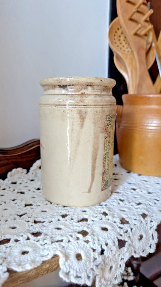 Ancien pot d'apothicaire - grès vernissé  « Seidlitz Powders »  Indiana US — photo 5