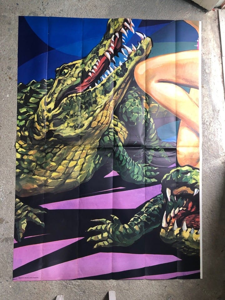 Affiche géante cirque Bouglione pin Up Marcello crocodile Colizzi 200X280 — Foto 4