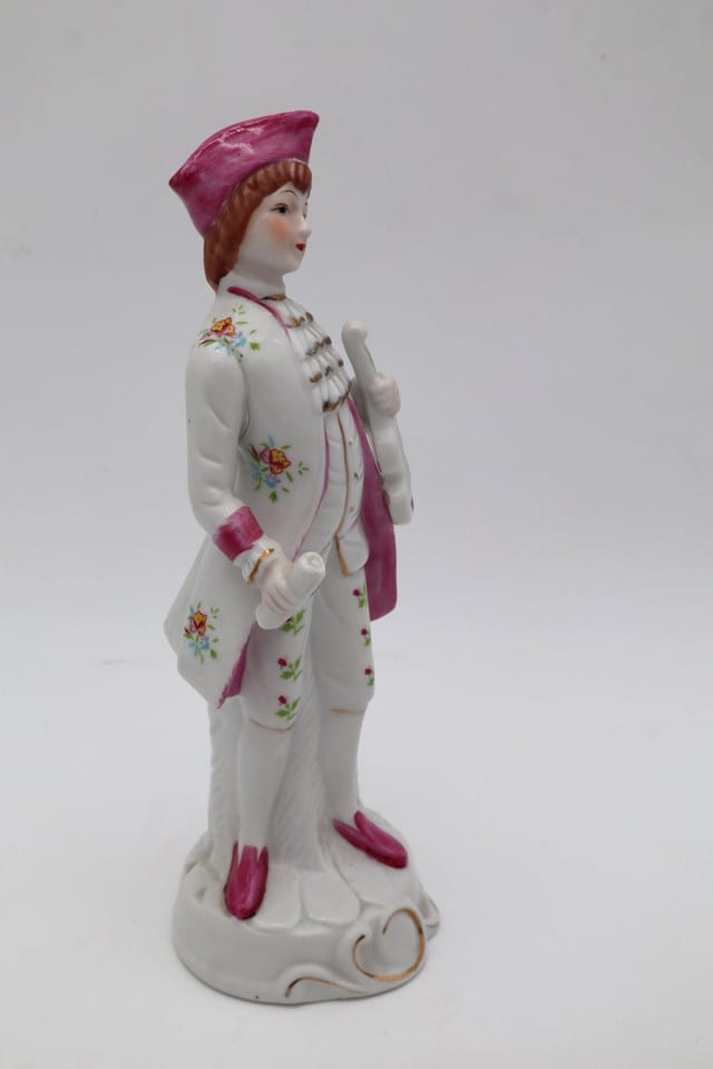 Biscuit de porcelaine – Gentilhomme musicien au violon – Figurine vintage — photo 7