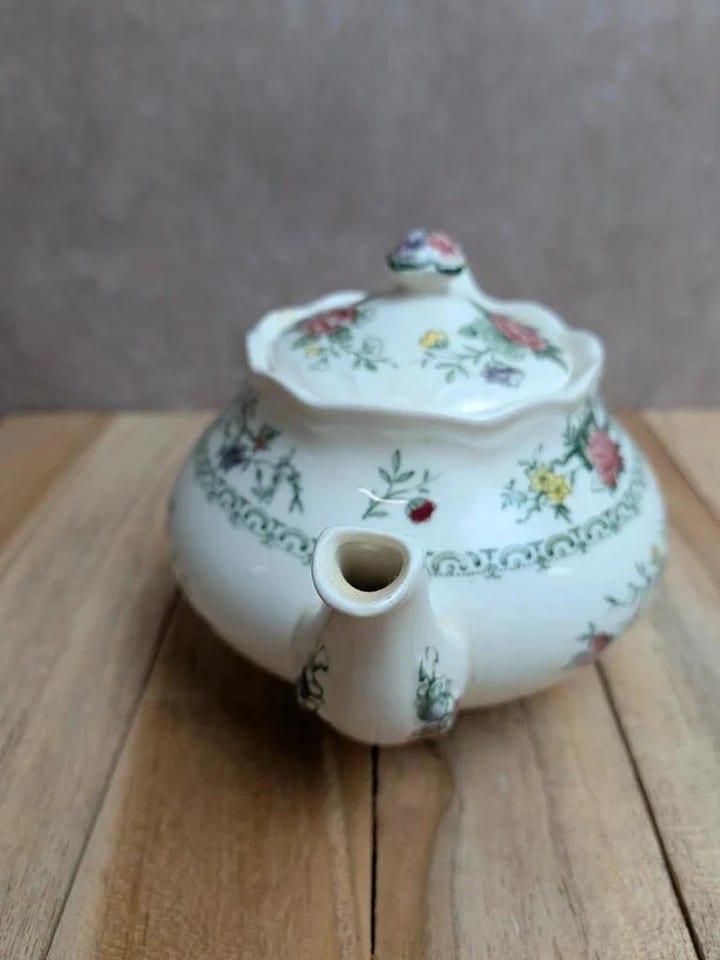 Ensemble théière et pot à lait vintage Crown Ducal Chinese Garden – Angleterre — photo 8