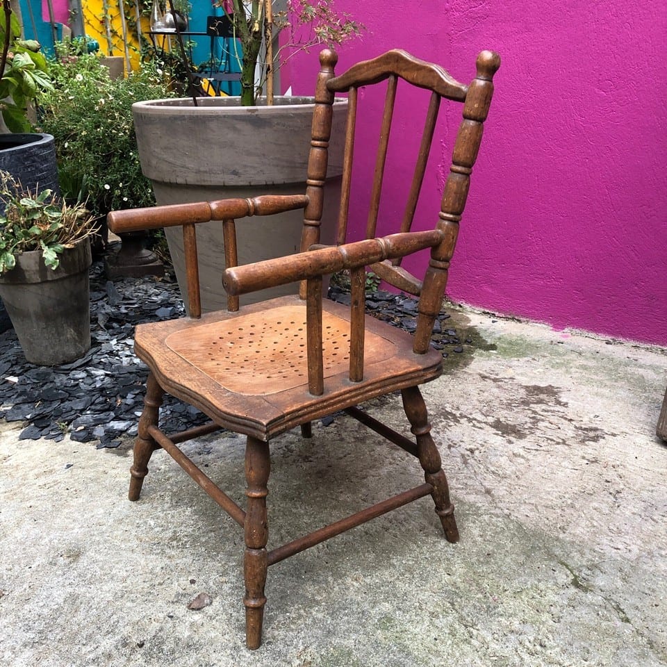 Chaise bois enfant Baumann Colombier Fontaine 1900 — foto 2