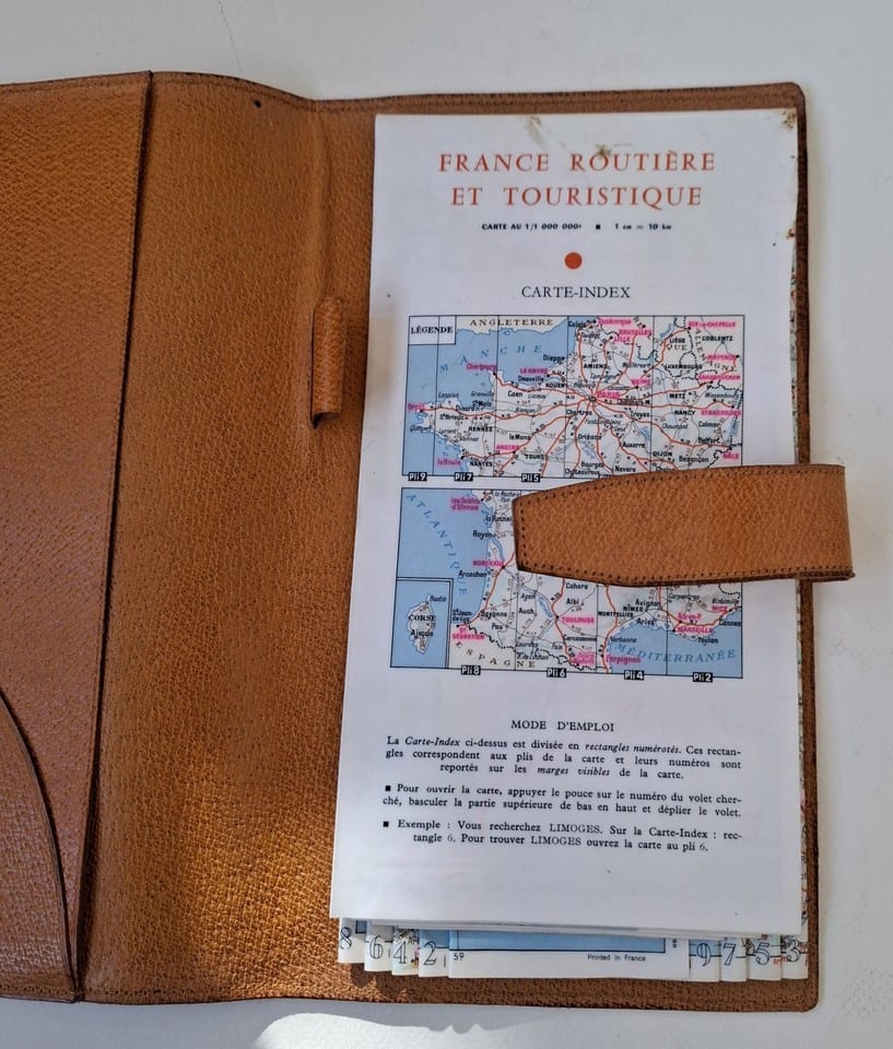 Ensemble FOLDEX Carte FRANCE routière et touristique + Table kilométrique 1960 — foto 4