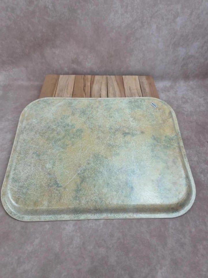Plateau vintage Cima Paris décor chasse à courre en fibre de verre — photo 8