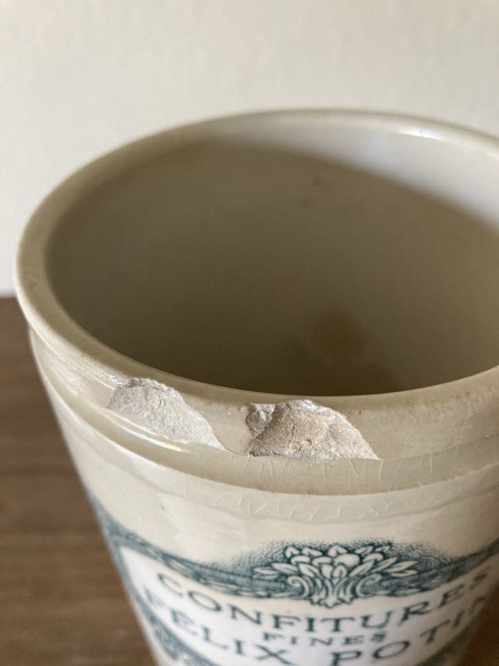 Pot en grès confiture Félix Potin années 30/40 — foto 5