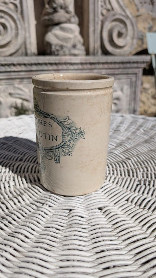 Ancien Pot à confiture Félix Potin Paris faience K et G Lunéville — photo 2