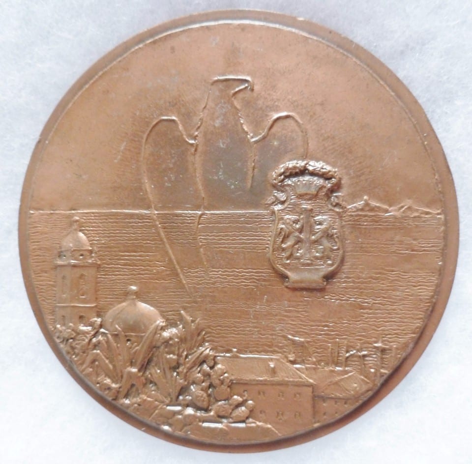 Médaille Bronze VILLE D'AJACCIO CORSE NAPOLEON BONAPARTE COURBIER FRENCH MEDAL — photo 2