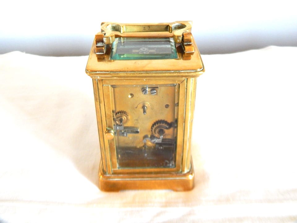 ANCIENNE PENDULE Réveil D'OFFICIER en LAITON — photo 4