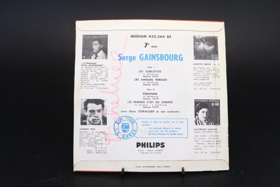 L’etonnant Serge Gainsbourg 432564 BE EP 45tr 1961 Super état — Foto 2