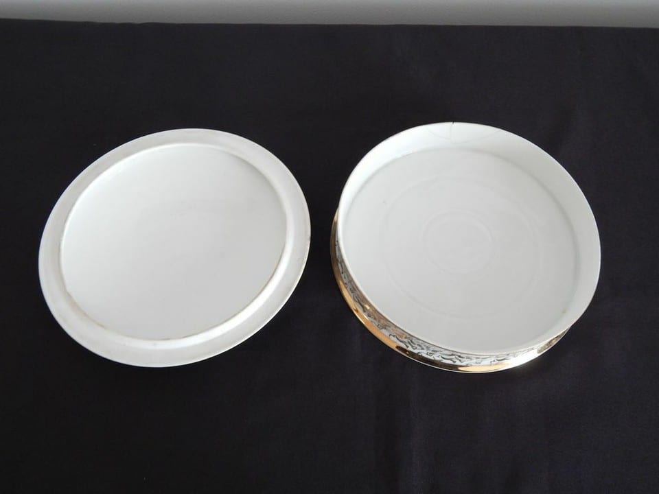 ANCIENNE GRANDE Bonbonnière en PORCELAINE de LIMOGES Décor de Scène Galante — photo 7