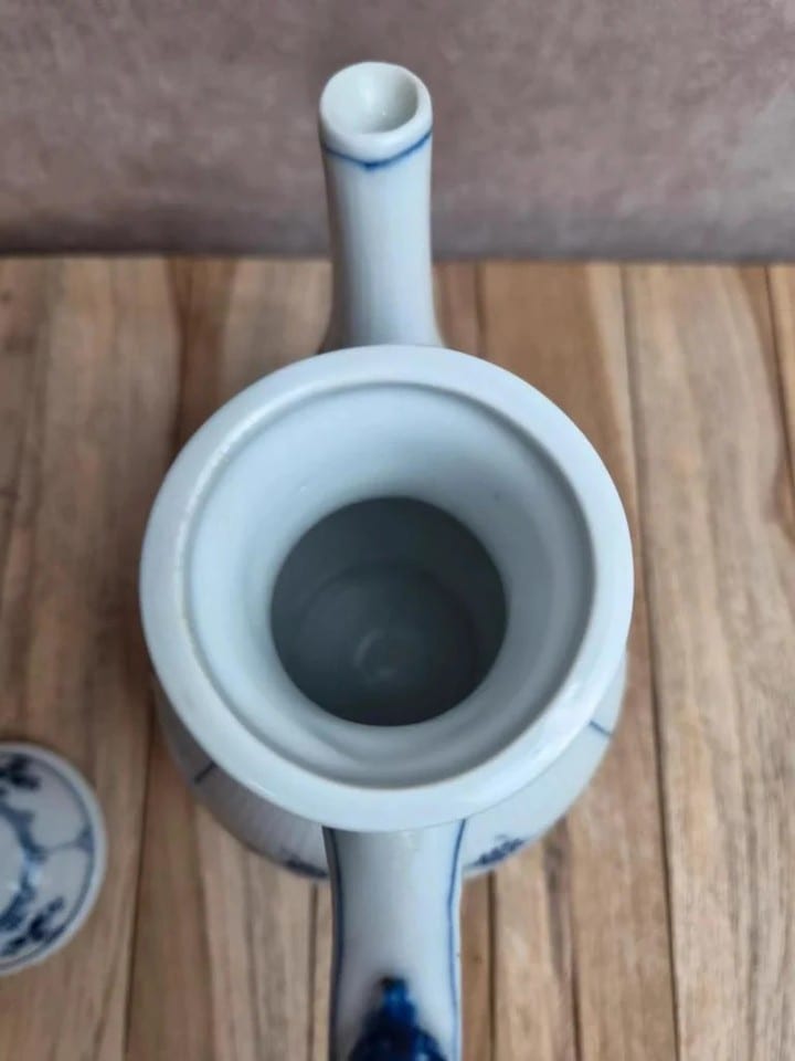 Ancienne cafetière Porzellanfabrik Kalk Eisenberg – Indischblau – début Xxe — photo 8