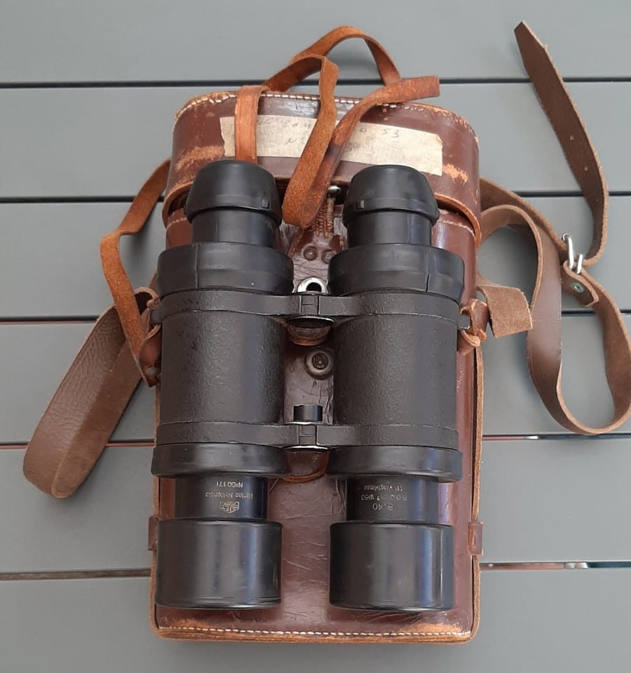 BINO SGO HUET rare M.1953 8X40 JUMELLES MARINE NATIONALE NAVY BINOCULAR ORIGINAL