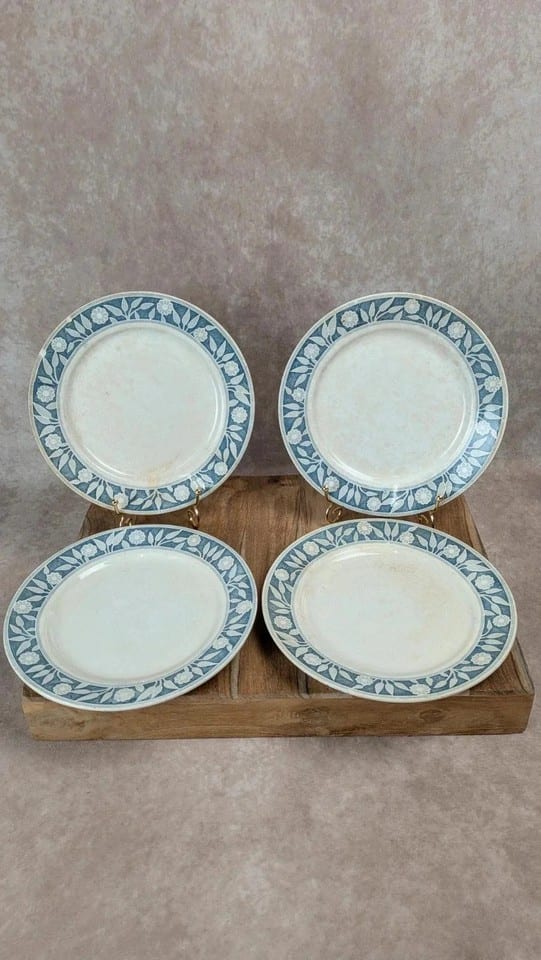 Lot de 4 assiettes vintage Creil & Montereau – Service Varsovie — Foto 2