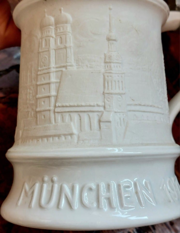 RARE chope bière MUNCHEN JO 1972 KPM Germany Royal Porzellan Bavaria — foto 2