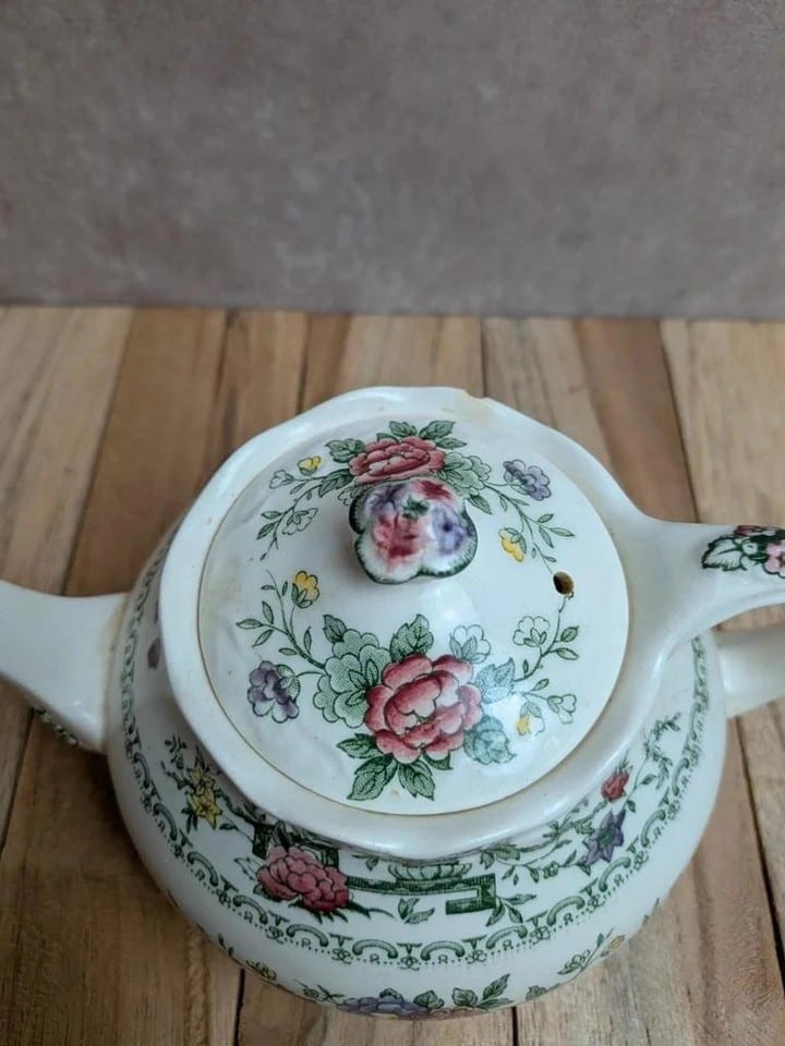 Ensemble théière et pot à lait vintage Crown Ducal Chinese Garden – Angleterre — photo 3