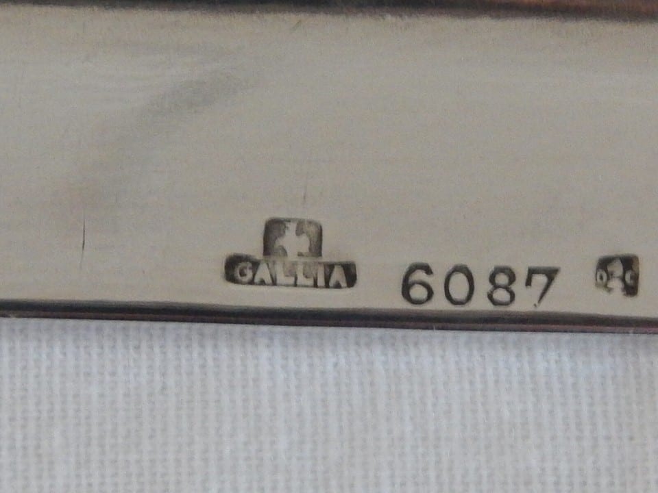 ANCIEN PLAT Art Déco en Métal Argenté GALLIA — photo 8