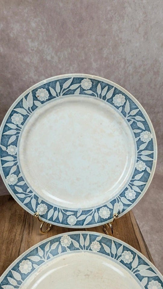 Lot de 4 assiettes vintage Creil & Montereau – Service Varsovie — Foto 7