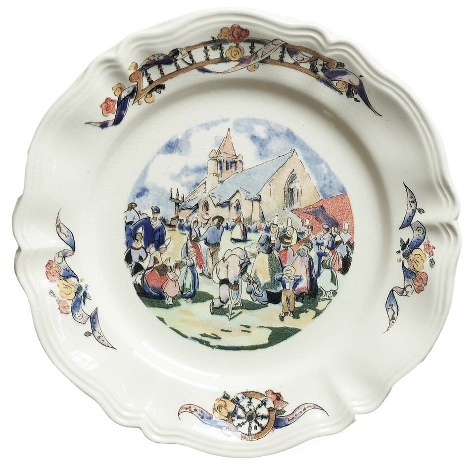 LOUIS GARIN LOT DE 18 ASSIETTES À DESSERT CELTIQUE Sarreguemines-Digoin-Vitry — photo 2