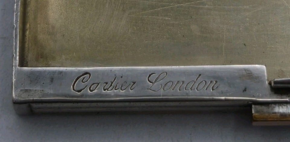 Poudrier ancien art deco CARTIER LONDON en argent — foto 6