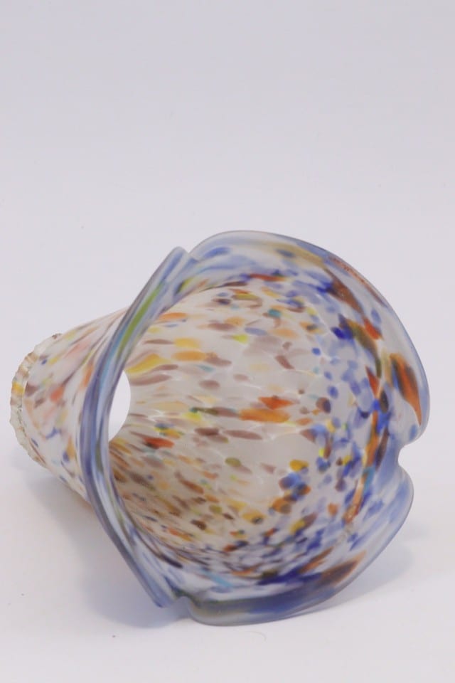 Tulipe pâte de verre marmoréen lampe 1900 Art Nouveau non signée — foto 7