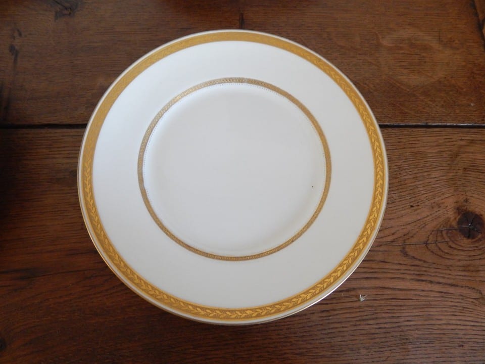 6 ANCIENNES ASSIETTES Plates PORCELAINE Limoges L. Bernardaud & Cie  Liseré Doré — photo 7