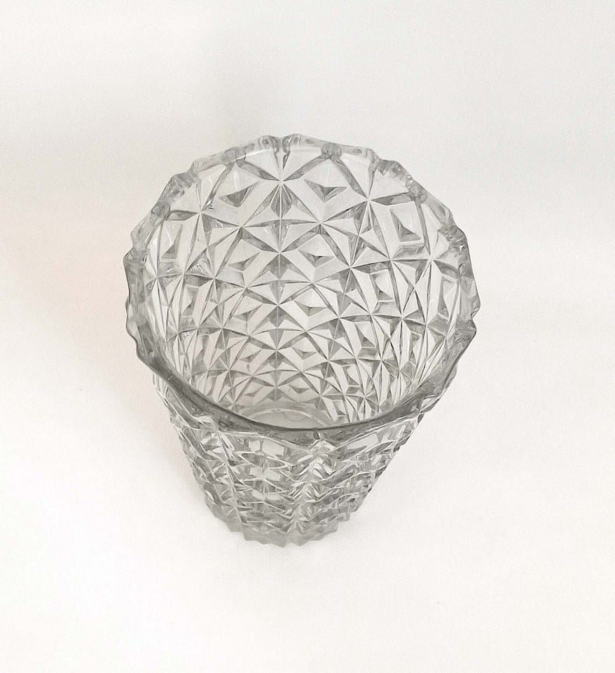 Grand vase en verre pressé moulé Années 60 Hauteur 30 cm — photo 6