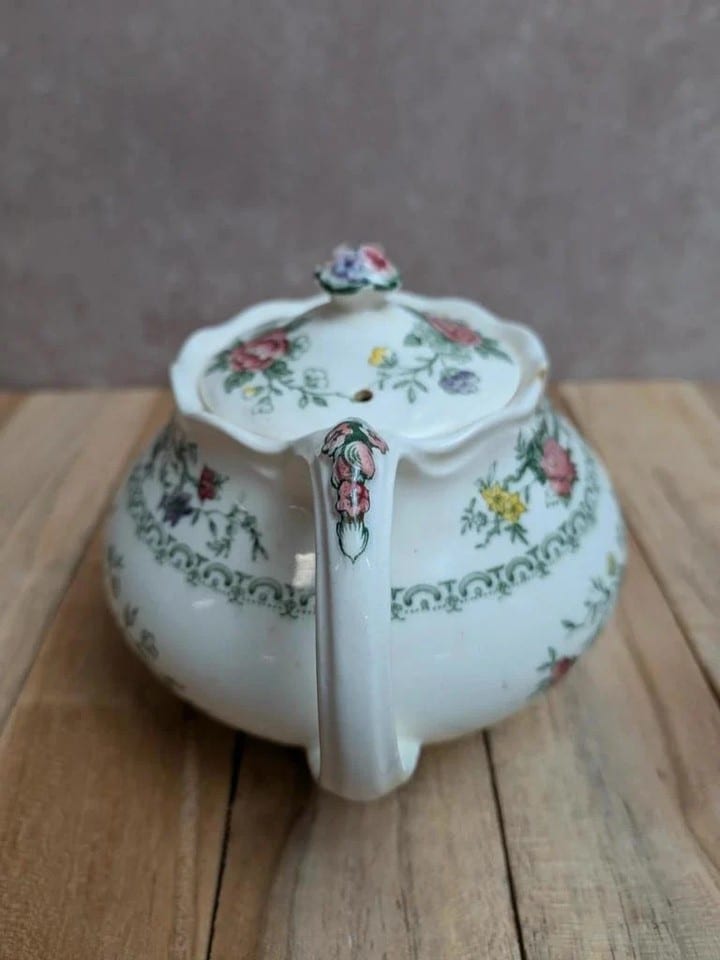 Ensemble théière et pot à lait vintage Crown Ducal Chinese Garden – Angleterre — photo 5