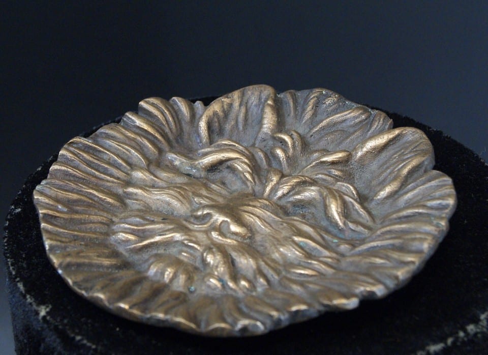 Coupelle vide poche cendrier bronze chat angora ashtray cat’s head lion ? — foto 4