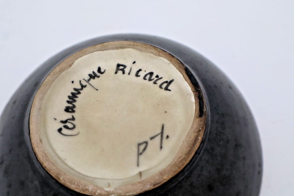 Coupe en céramique émaillée Dominique Ricard – Vers 1960 – Signée — photo 4