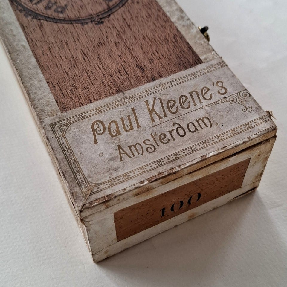 Rare boite à cigares Paul KLEENE'S Amsterdam Entre Actos en bois avec fermoirs — foto 4