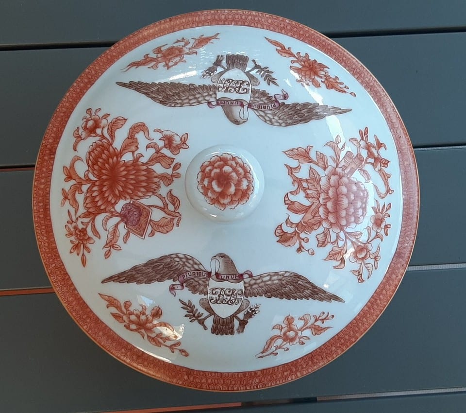 Chine Porcelaine Fitzhugh Aigle USA American Eagle Chinese Export VINTAGE — photo 3