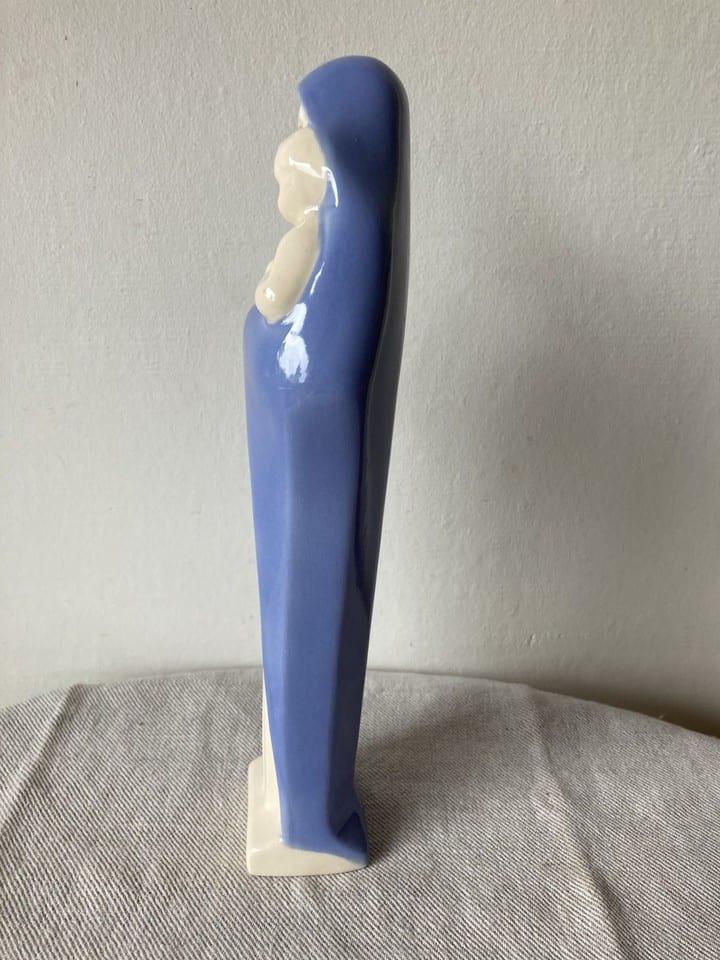 Grande vierge à l’enfant, faïence de Desvres de Charles Henne, Art Deco — photo 4