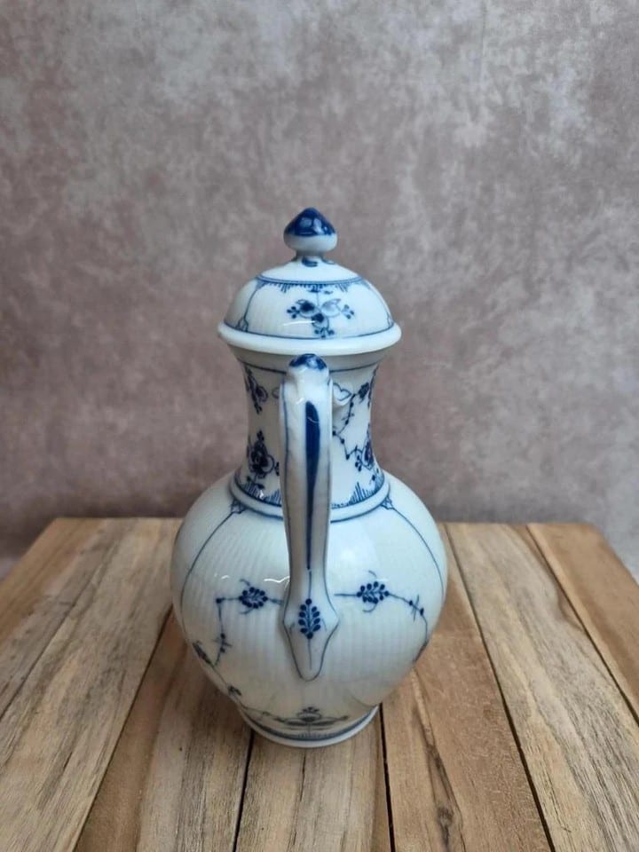 Ancienne cafetière Porzellanfabrik Kalk Eisenberg – Indischblau – début Xxe — photo 5