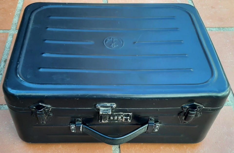 Rare Valise AVEC CODE Marine Nationale vintage 1990 Aluminium ORIGINAL MN France