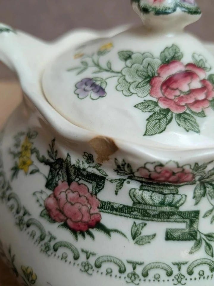 Ensemble théière et pot à lait vintage Crown Ducal Chinese Garden – Angleterre — photo 7